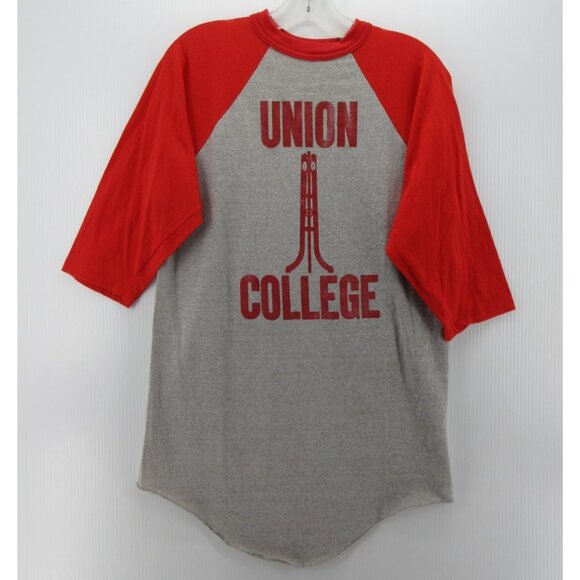 VINTAGE Union College Dutchmen Shirt Men Small Nott Memorial 70s Baseball *